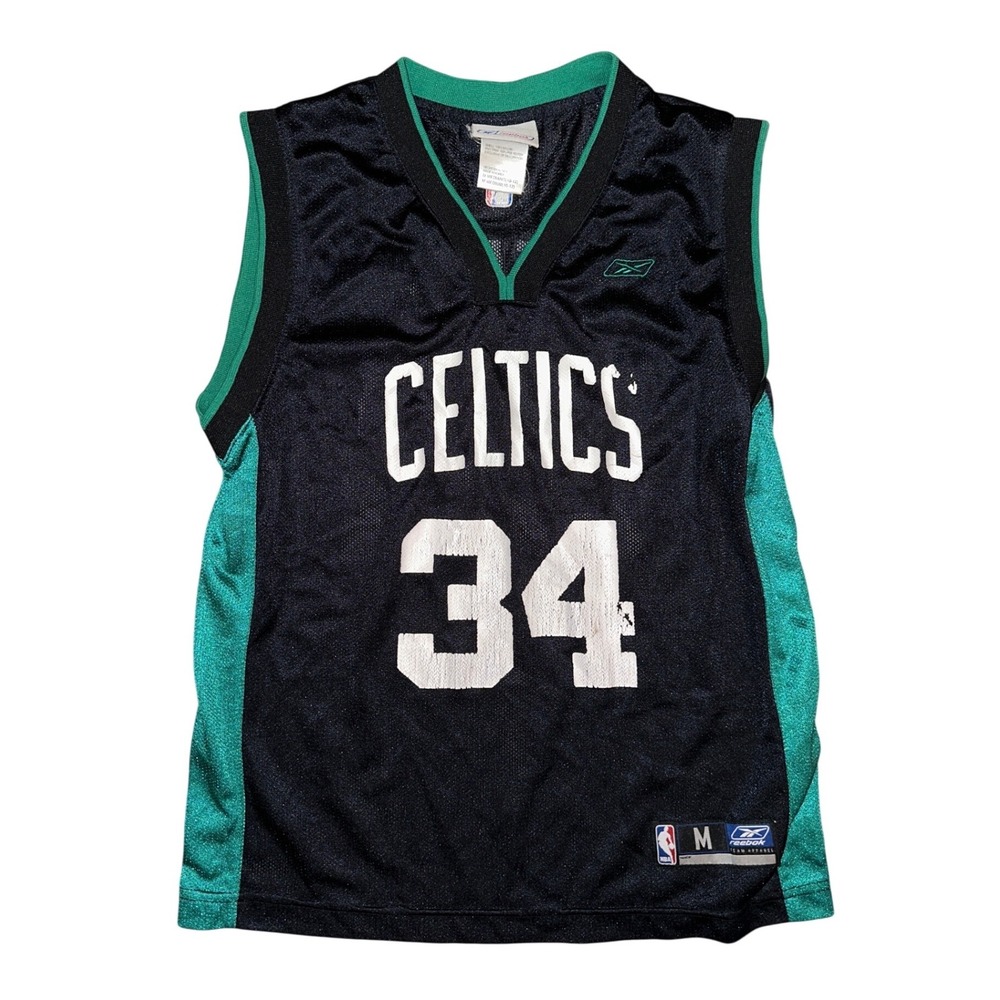 Reebok NBA Boston Celtics Paul Pierce 34 Jersey Youth Medium Black Green Mesh